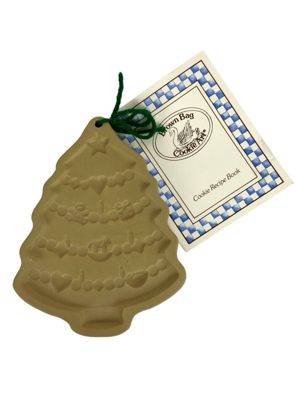 Brown Bag Cookie Art Christmas Tree Mold 1986 Hill Design With Recipe Booklet